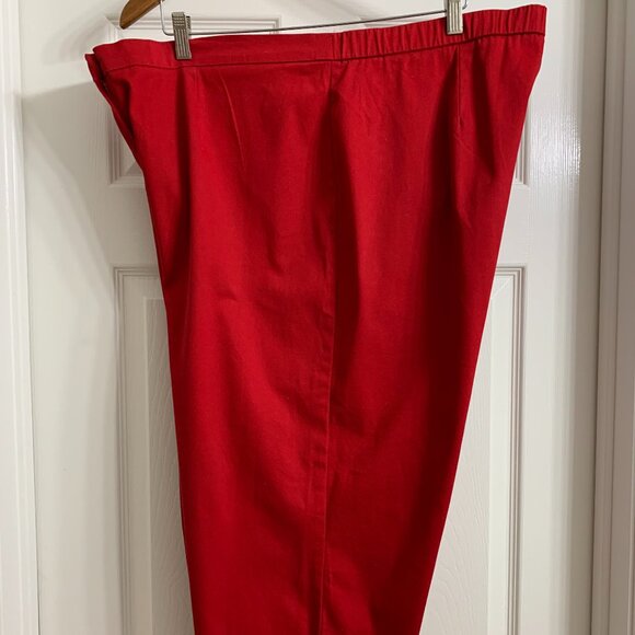 Vintage Blue Woman Red Capri Pants, Size 24W - Picture 1 of 6